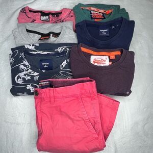 Super Dry Graphic Tshirt Lot Small Medium and Chino Shorts
